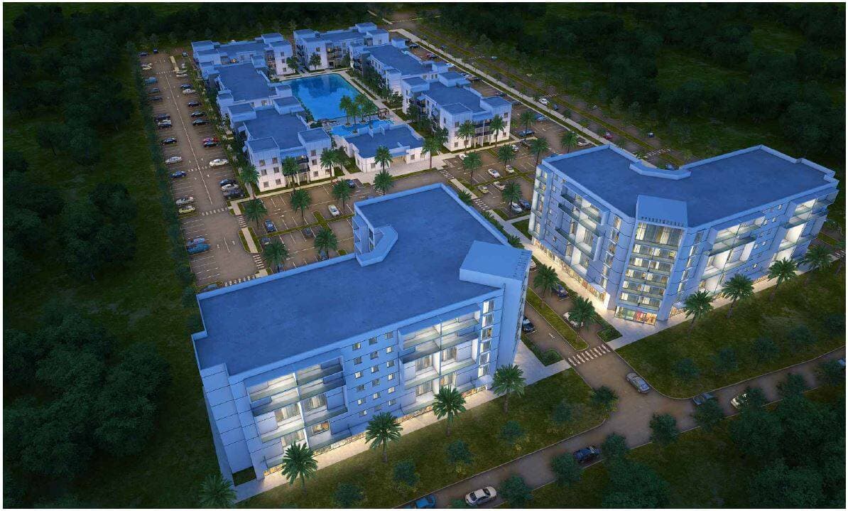 Aerial rendering of the LeParc at Lauderhill development
